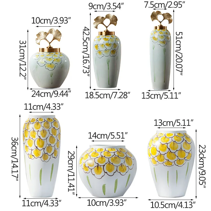 

Nordic Handmade Yellow Hibiscus Ceramic Flower Vase Home Decoration Modern Art Flower Plant Holder Desk Hydroponics Room Decor