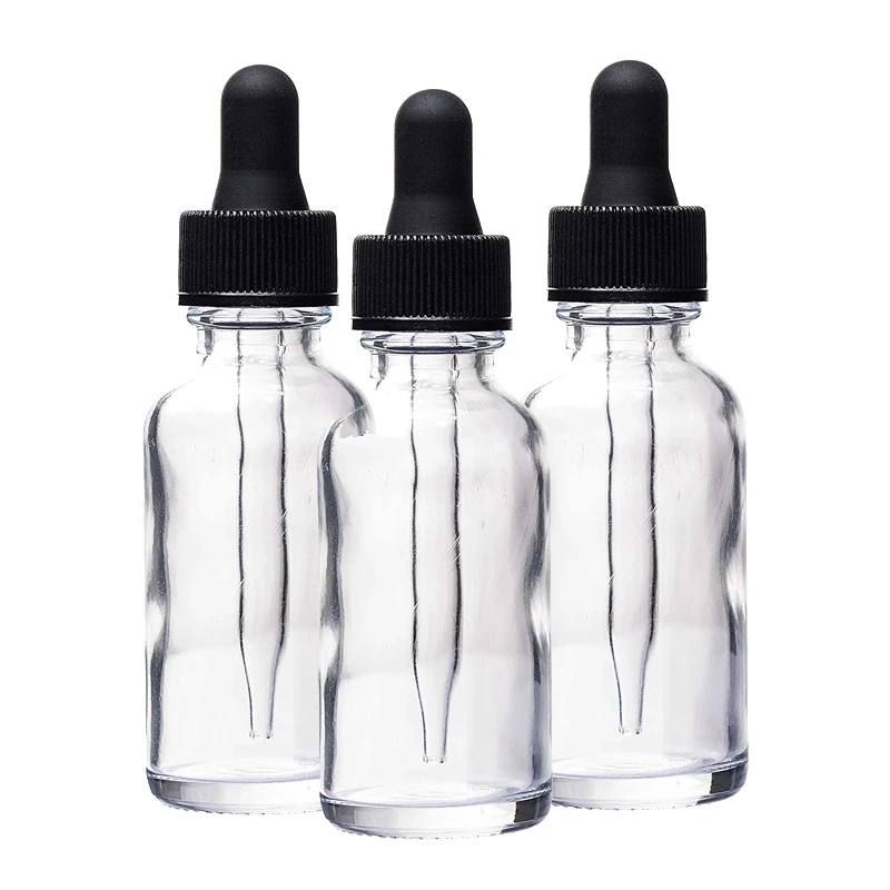 

20pcs Clear 30ML Glass Bottle For E Liquid With Childproof Cap And Glass Droppers 1 Oz Vial Free Shipping