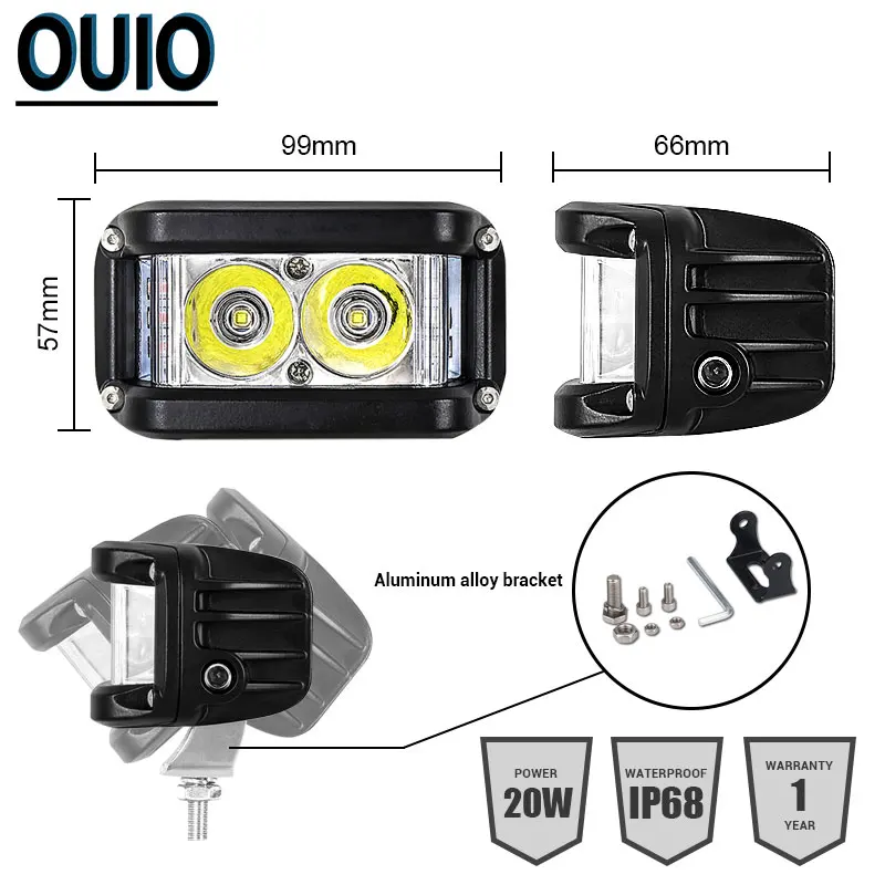 20 Вт вспышка светильник светодиодный рабочий бар автомобилей 4x4 ATV Грузовик