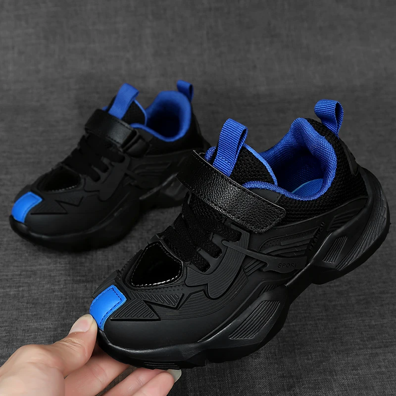 Кроссовки детские из мягкой кожи дышащие для бега|Беговая обувь| |