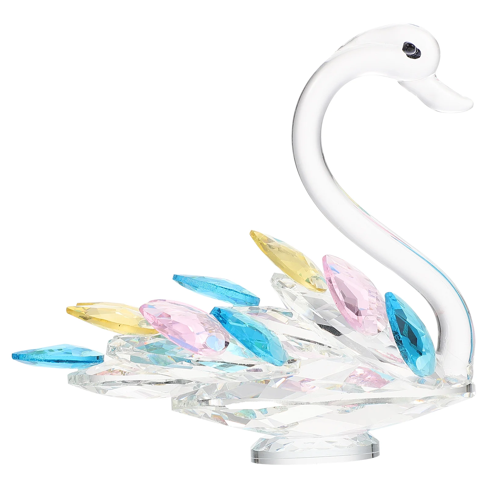

1Pc Delicate Crystal Swan Home Decor Desktop Adornment Creative Crystal Craft