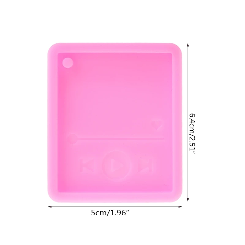 

Music Player Keychain Epoxy Resin Mold Jewelry Pendant Silicone Mould DIY Crafts Casting Tools