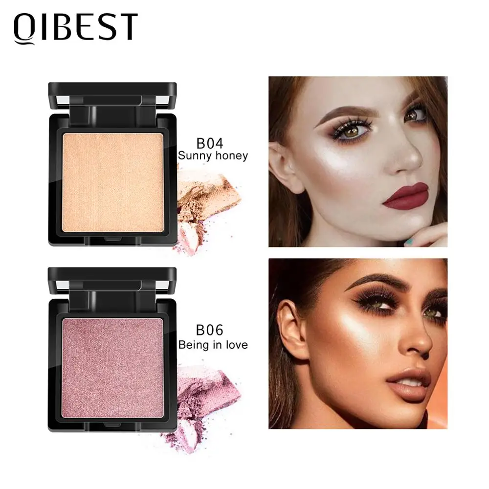 Хайлайтер QIBEST 7 цветов Iluminator профессиональная палитра для макияжа с блестками