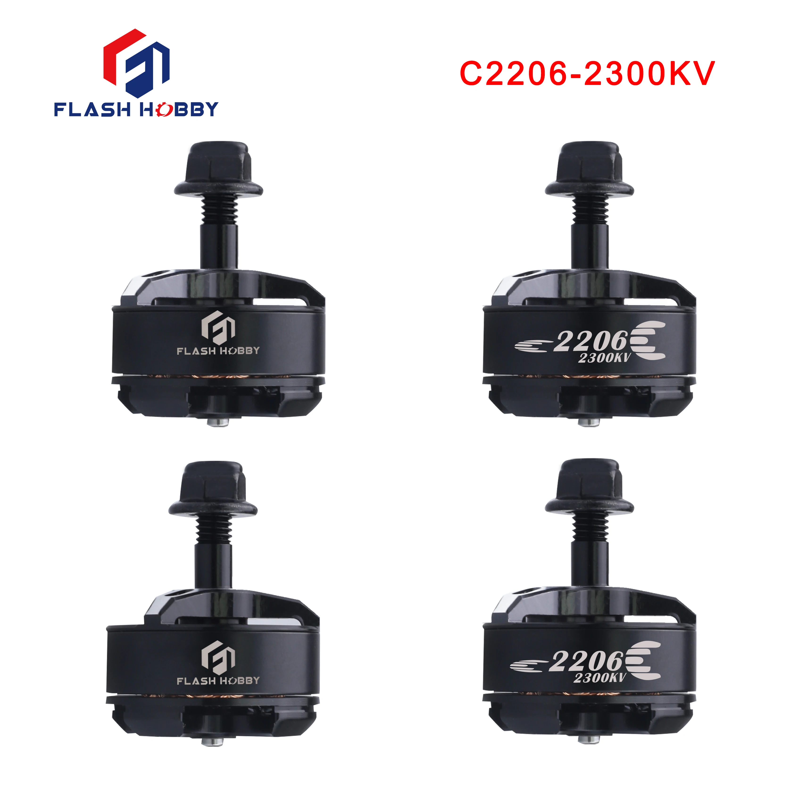 

4pcs FLASH HOBBY 2206 2300KV Motor CW CCW for FPV RACER Quadcopter Kvadrokopter RC Drone Aircraft Brushless Multicopter
