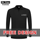 2021 с длинным рукавом Поло рубашка с вышивкой на заказ логотип команды дизайна одежды с печатным рисунком