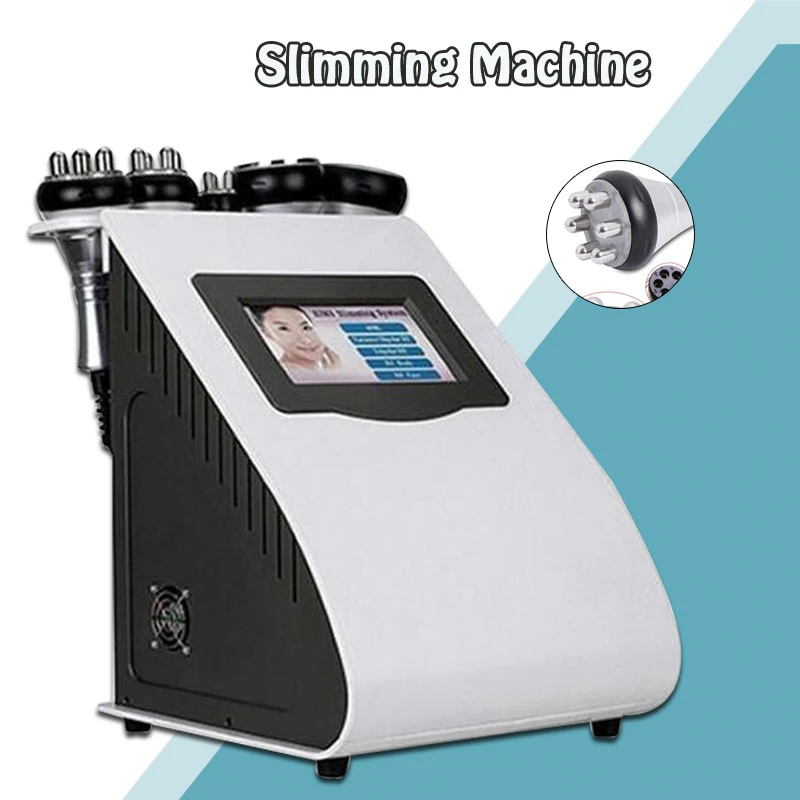 

5in1 Ultrasonic Liposuction 40K Cavitation Vacuum Multipolar bipolor RF laser Slimming radio frequency SKIN BODY SALON MACHINE