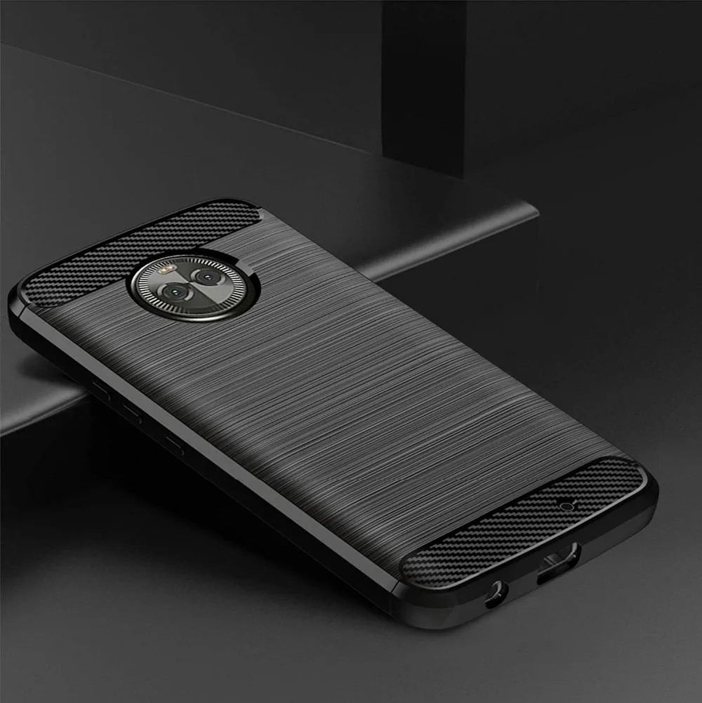 Чехол Moto X4 2 шт./упаковка из углеродного волокна с матовой текстурой мягкий ТПУ