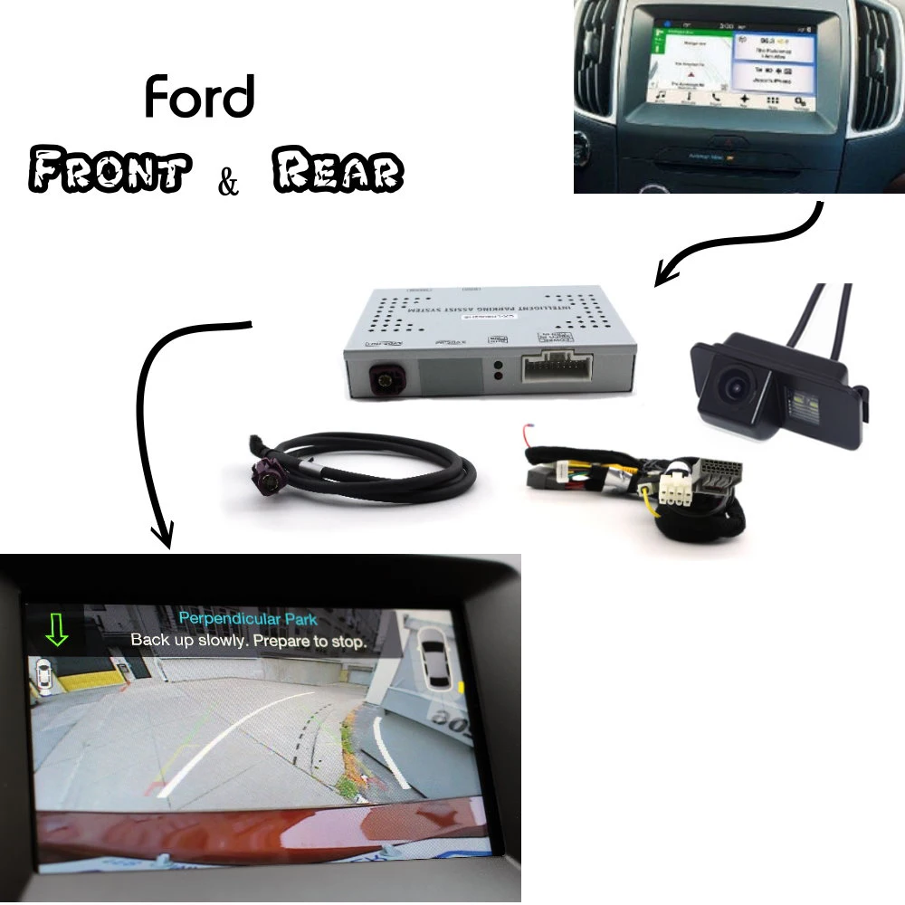 Передняя и задняя камеры Ford Park интерфейс обратной Bakcup улучшение для Mondeo EDGE Focus Kuga
