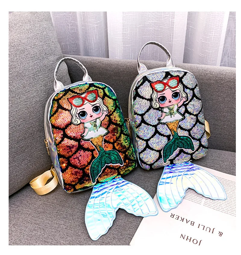 2019 Новый женский рюкзак с пайетками для девочек милый студента Школьный Рюкзак