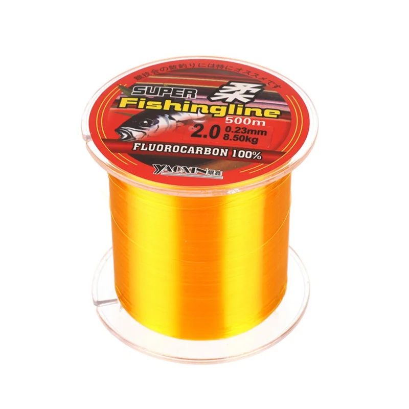 

500M Nylon Fishing Line Fluorocarbon Coated Monofilament Fishing Leader Line Carp Fishing Wire Fishing Accessories Golden Line/