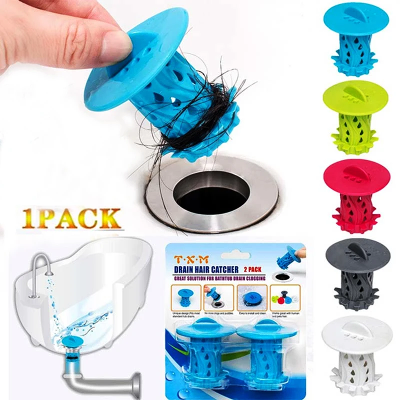 

Bathroom Drain Hair Catcher Bath Stopper Plug Sink Strainer Filter Sewer Dredge Device Shower Hair Stopper Bathroom Accessories