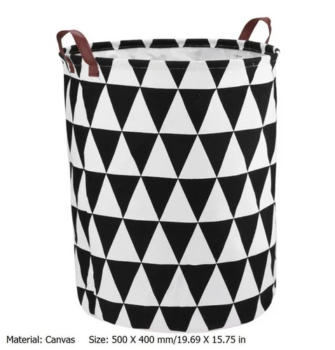 

Collapsible Laundry Baskets Home Storage Bins With Durable Leather Handle Drawstring Dirty Clothes Basket Box Canvas Organizer
