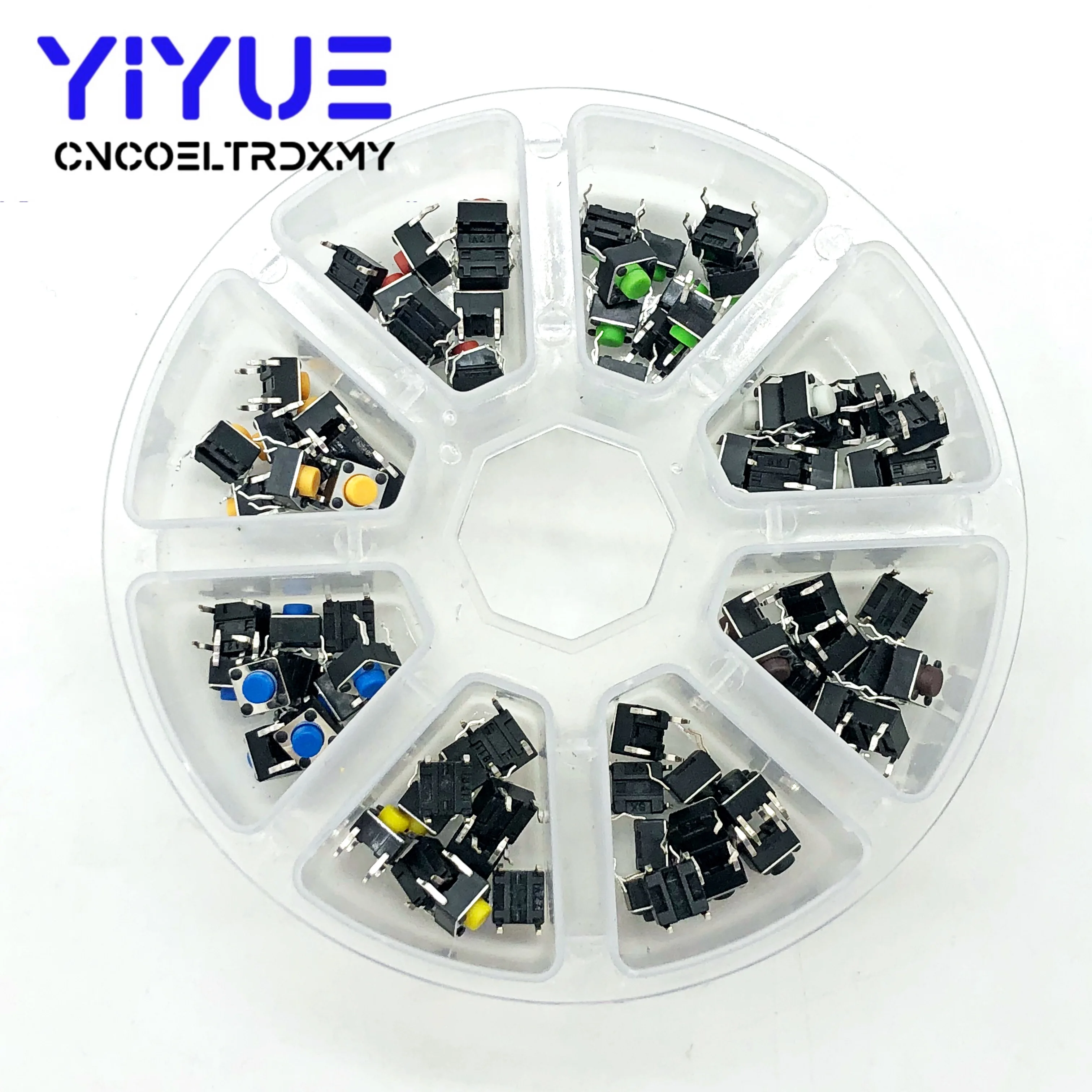 8 видов цветов 80 шт. 6*6*5 Такт переключатель Тактильный кнопочный комплект