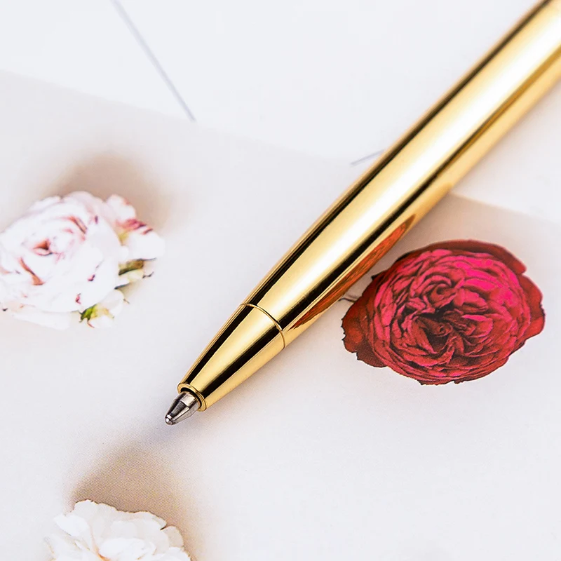 5 шт. золотые искусственные металлические канцелярские принадлежности|Шариковые