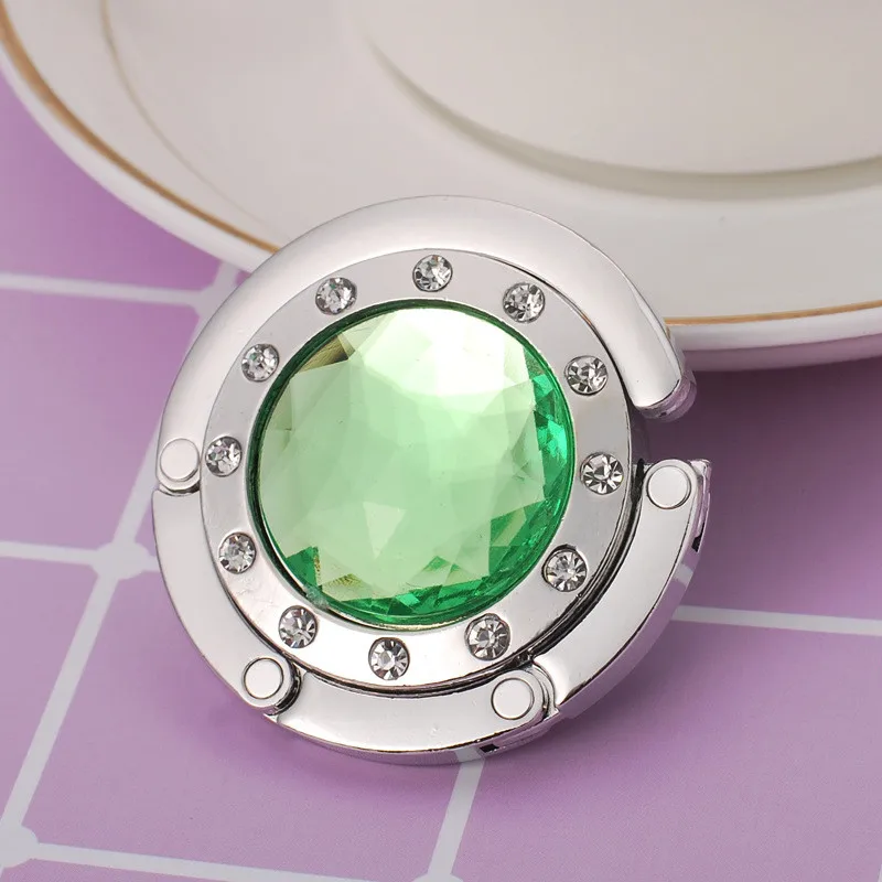 Light green 1 шт., переносная металлическая складная сумка, кошелек, крючок, вешалка для сумки, кошелек, крючок, держатель для сумки, сумка, складной крючок для стола - Цвет: Light green