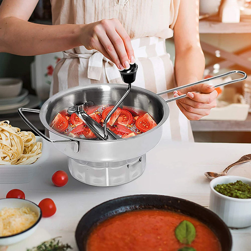 Ручной Нержавеющая сталь 33x20 см фрукты Варенье овощ Картофель помидор смеситель