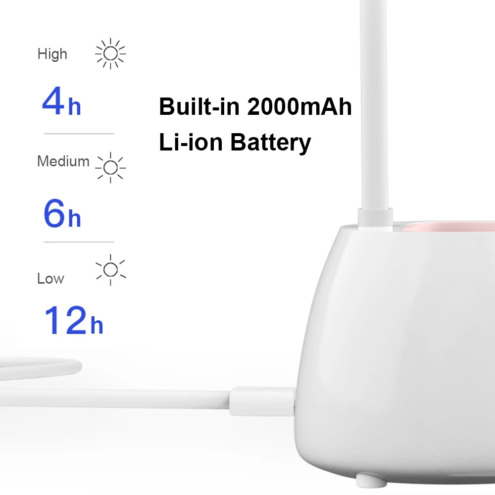 портативный Светодиодная настольная лампа Сенсорный выключатель Защита для