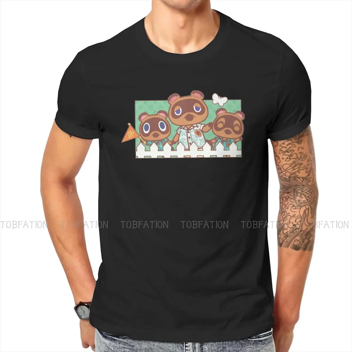 

Animal Crossing New Horizons Tom Nook Family T Shirt Harajuku Teenager Graphic High Quality Tshirt Big Size Crewneck Men Clothes