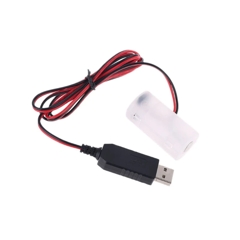 Разъем аккумулятора AM2 LR14 C 2 м EU USB-кабель замена от 1 до 4 батарей 5 в | Электроника