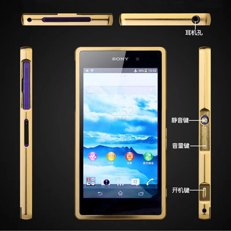 Роскошный чехол для телефона для sony Xperia M4 Aqua Z1 Z2 Z3 Z4 sony X XA XA1 XZ XA2 Z5 Compact M5 C5 алюминиевый зеркальный акриловый чехол