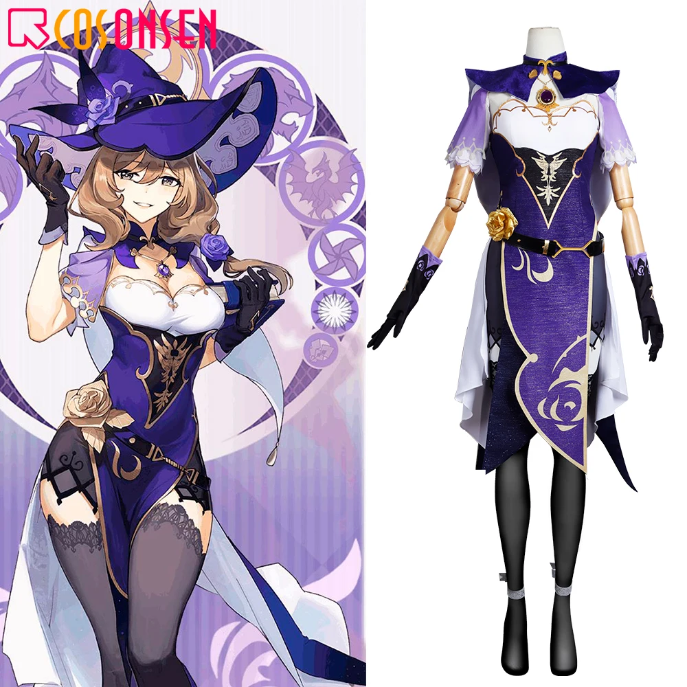 

Genshin Impact Lisa Cosplay Costume Lisa Minci Witch Costume Full Set COSPLAYONSEN Custom Made