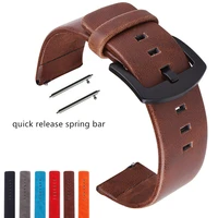 genuine leather watchbands bracelet black blue gray brown cowhide watch strap for women men 18 20mm 22mm 24mm wrist band