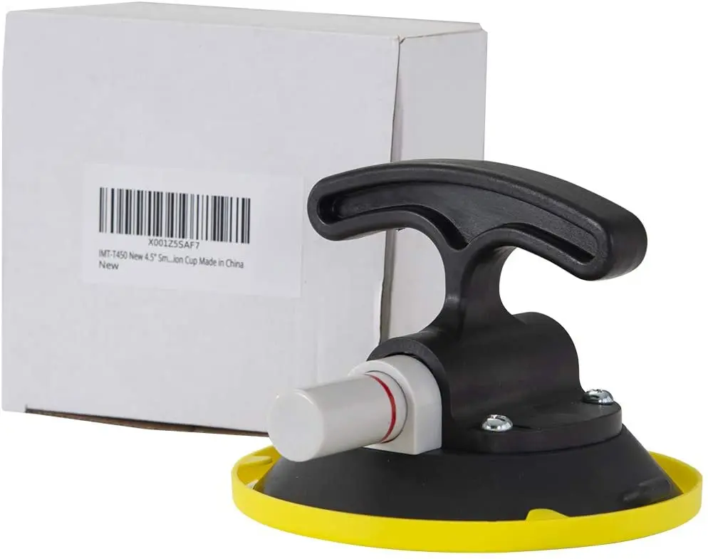 

4.5In/6 In Suction Cup Pump Active T-Handle Vacuum Lifter with Concave Plate for Flat and Curved Surface Glass and Tile Wood