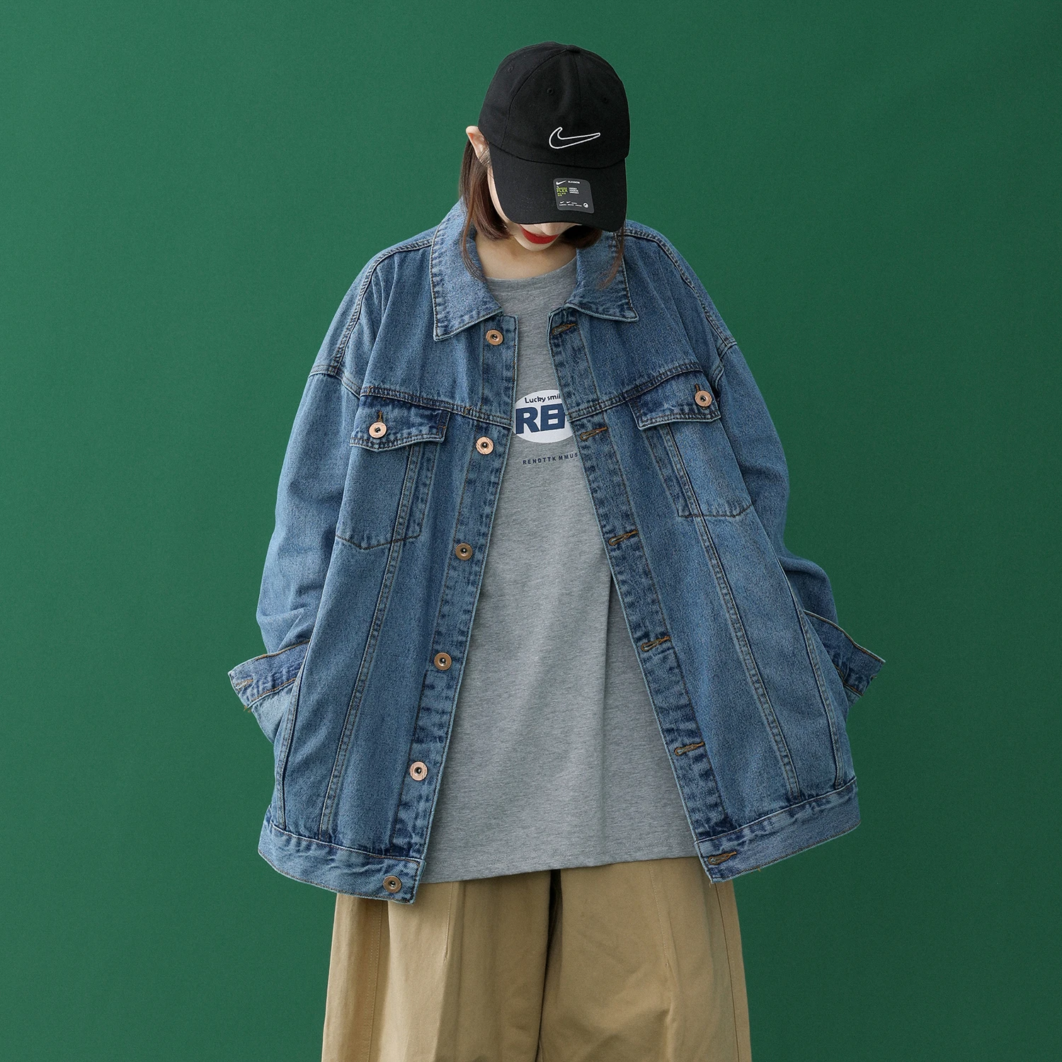 2020 осенние джинсы куртка для женщин с большими карманами Пальто женские ботфорты