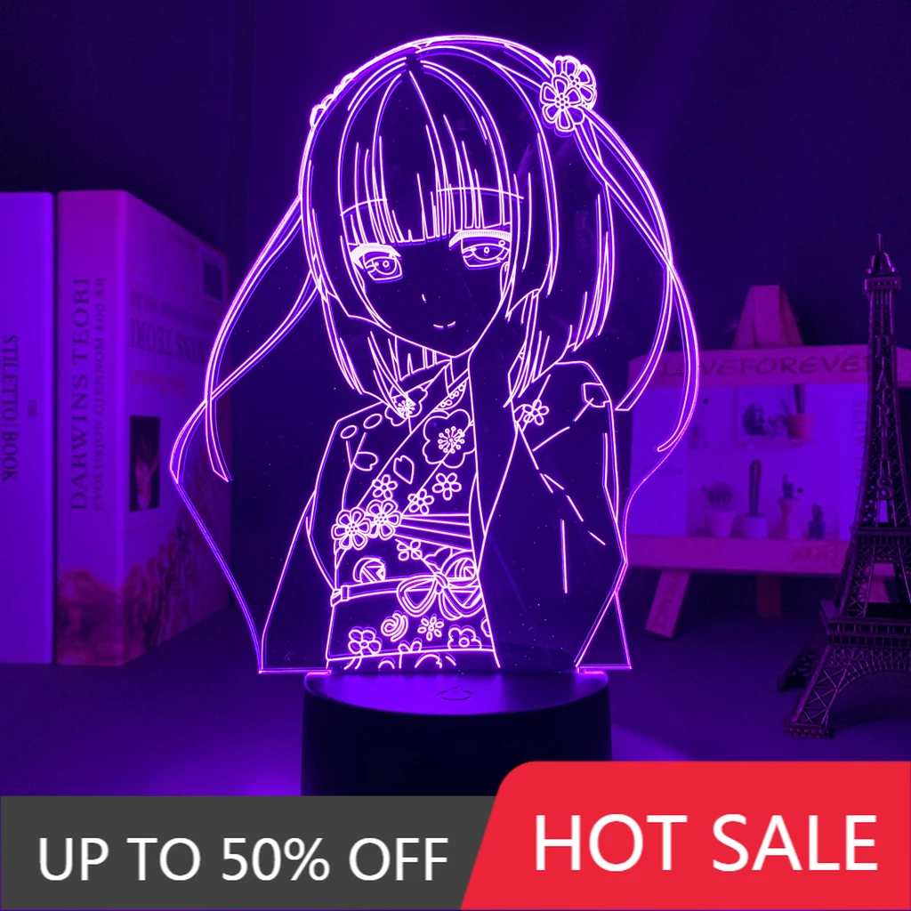 Светодиодный ночсветильник в стиле аниме некопара Shigure Minaduki для украшения дома