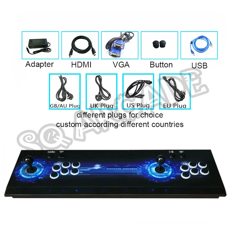 Двойная файтинговая аркадная консоль 2448 в 1 полностью Металлическая 134 3D игр Pandora