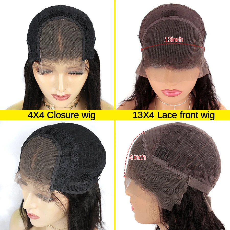 Wet and Wavy Lace Human Hair Wig - Deep Part Curly Short Bob Wig with 1b/30 Brazilian Remy Hair Closure - Pre-Plucked and Natural-Looking. image 6