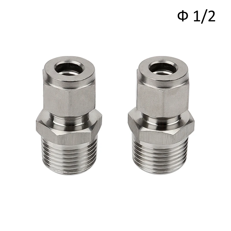 2 2 шт Трубная пробка, SS 304 прямой переходник фитинги, 1/2 ''трубные фитинги, 3/8'' трубные разъемы для погружного охладителя - Цвет: 2