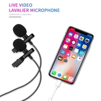 voxlink 3 5 mm microphone clip tie collar for mobile phone speaking in lecture 1 5m bracket clip vocal audio lapel microphones