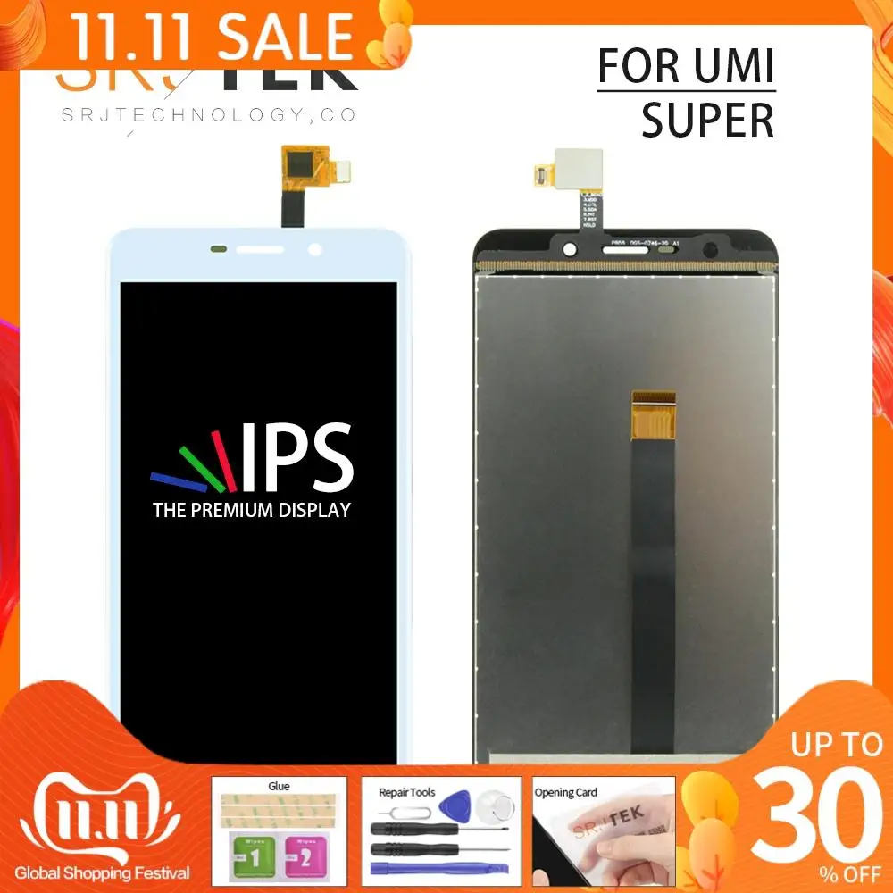 

Новинка, протестированный сенсорный ЖК-дисплей 5,5 дюйма для Umi Umidigi Super, стеклянная панель дигитайзера для смартфонов Umi Super