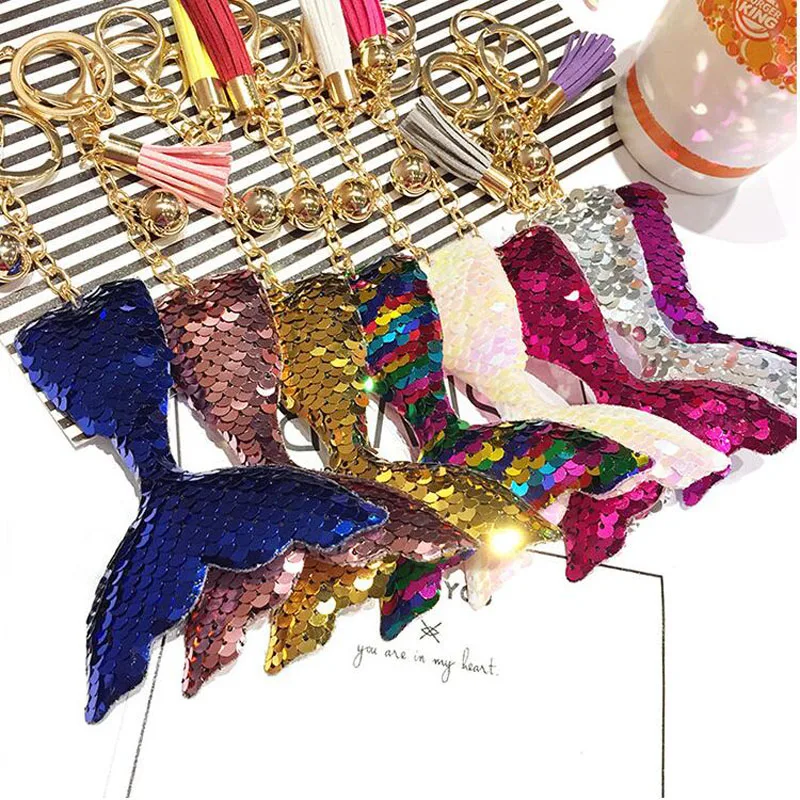 Женский брелок с блестками и хвостом Русалочки 30 шт./лот|Брелоки| |