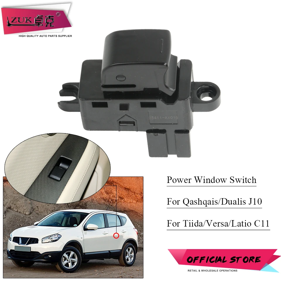 Переключатель заднего окна ZUK в сборе для Nissan Tiida Versa Latio C11 2005 2006 2007 2008 2009 2010 2011 2012