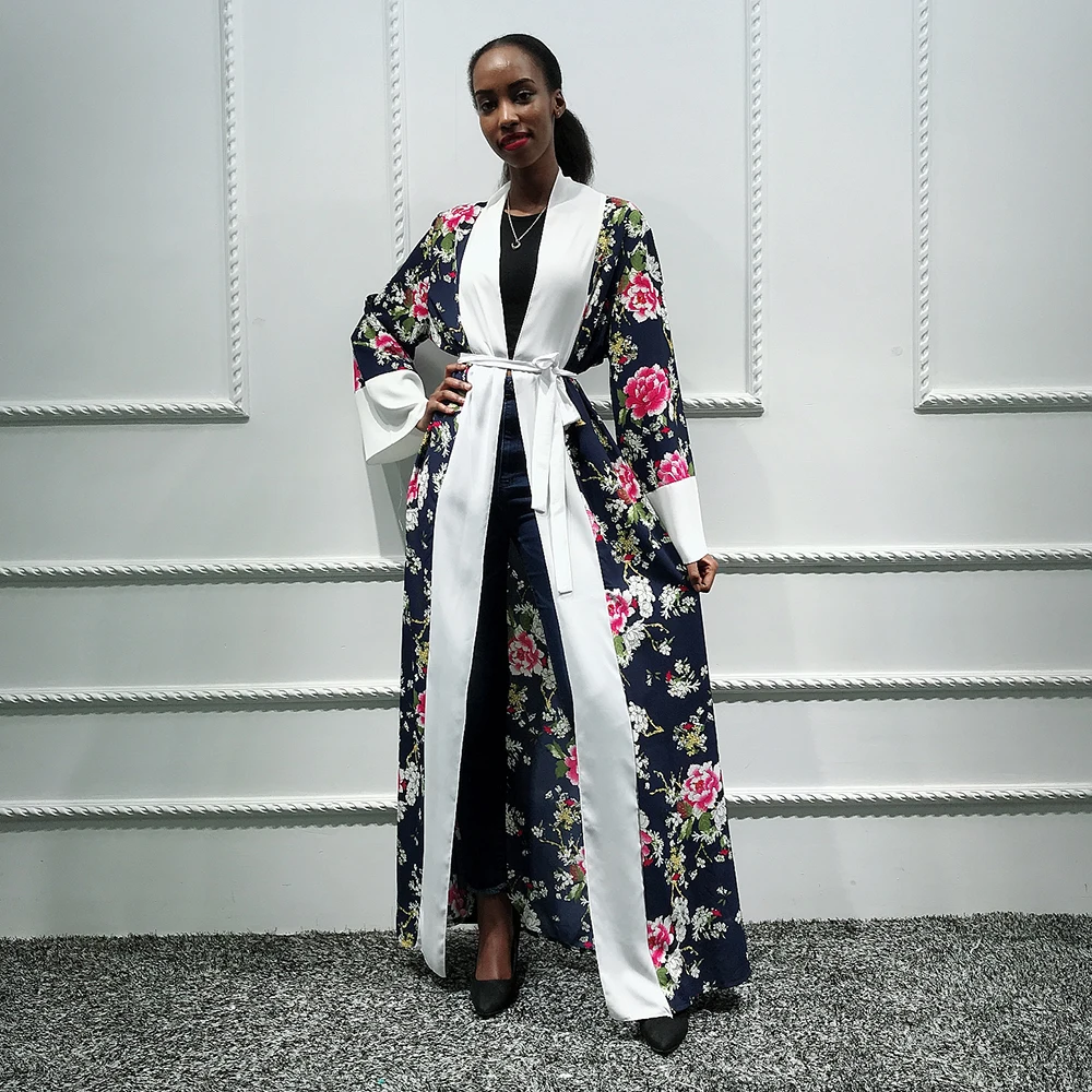 Хиджаб мусульманское платье Женское пальто абайя кимоно кардиган одежда в