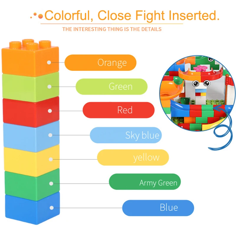43 352 шт Строительные блоки с шариковой дорожкой мраморная гонка бег лабиринт мяч