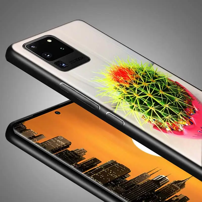 

Silicone Cover Cute Cactus Flower for Samsung S20 Ultra Plus A91 A81 A71 A51 5G A41 A31 A21 A21S A11 A01 Phone Case