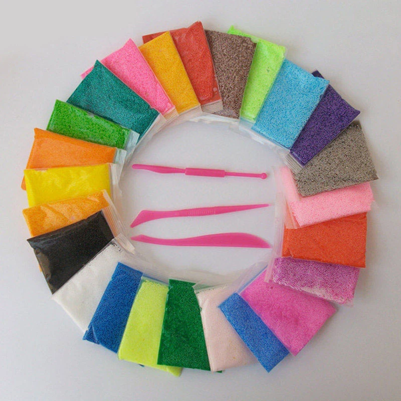 24 цвета/комплект пенопластовая воздушная сухая пластовая слизь легкая мягкая