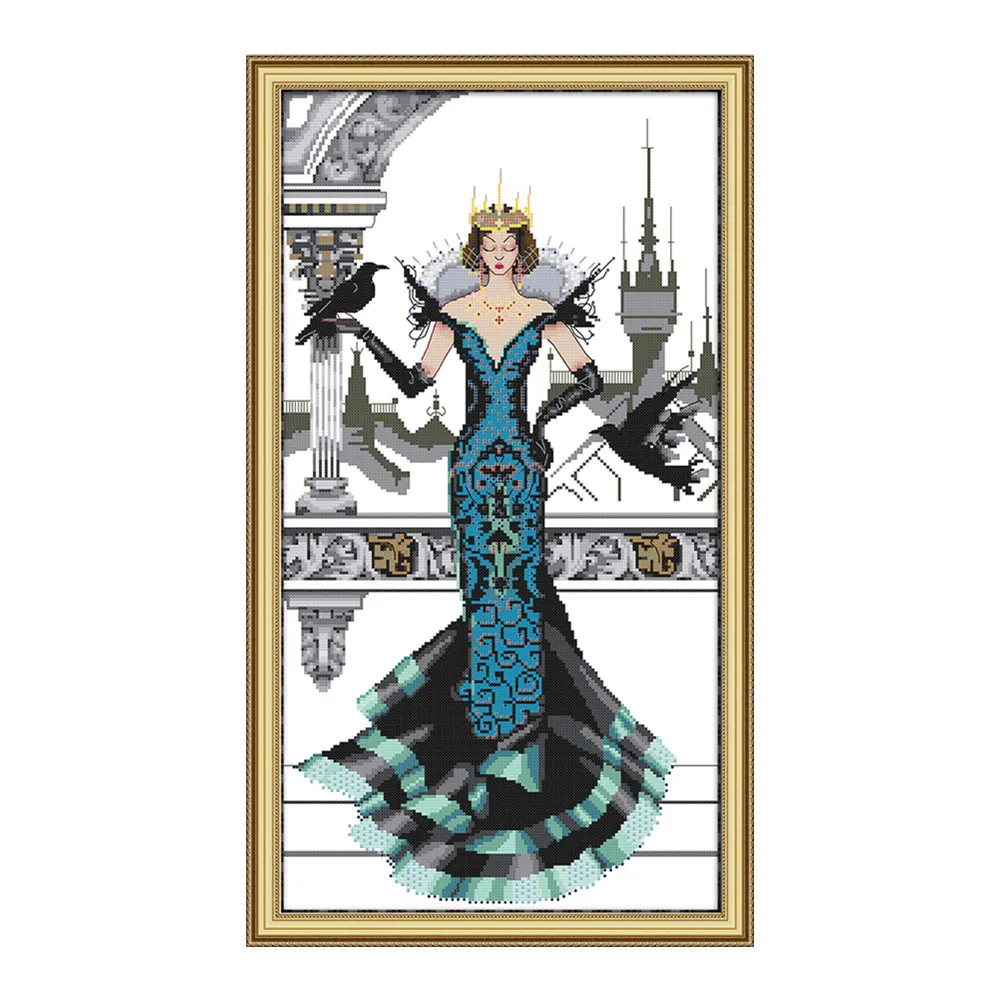 

Набор для вышивки крестиком RAVEN-QUEEN, 14ct, 11ct, холсты стежков