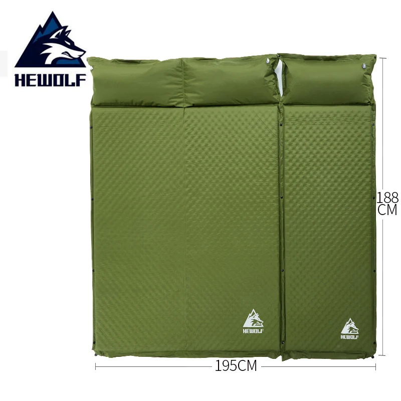 

HEWOLF Outdoor Double & Single Automatic Inflatable Cushion Pad Thickening Inflatable Bed Mattress Outdoor Tent Lunch Rest Mat