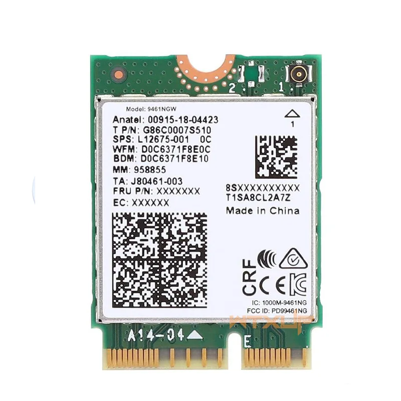 Двухдиапазонный беспроводной AC 9461 для Intel 9461NGW 802.11ac M2 Key E CNVI 2 4G/5G WiFi карта Bluetooth 5 0 с