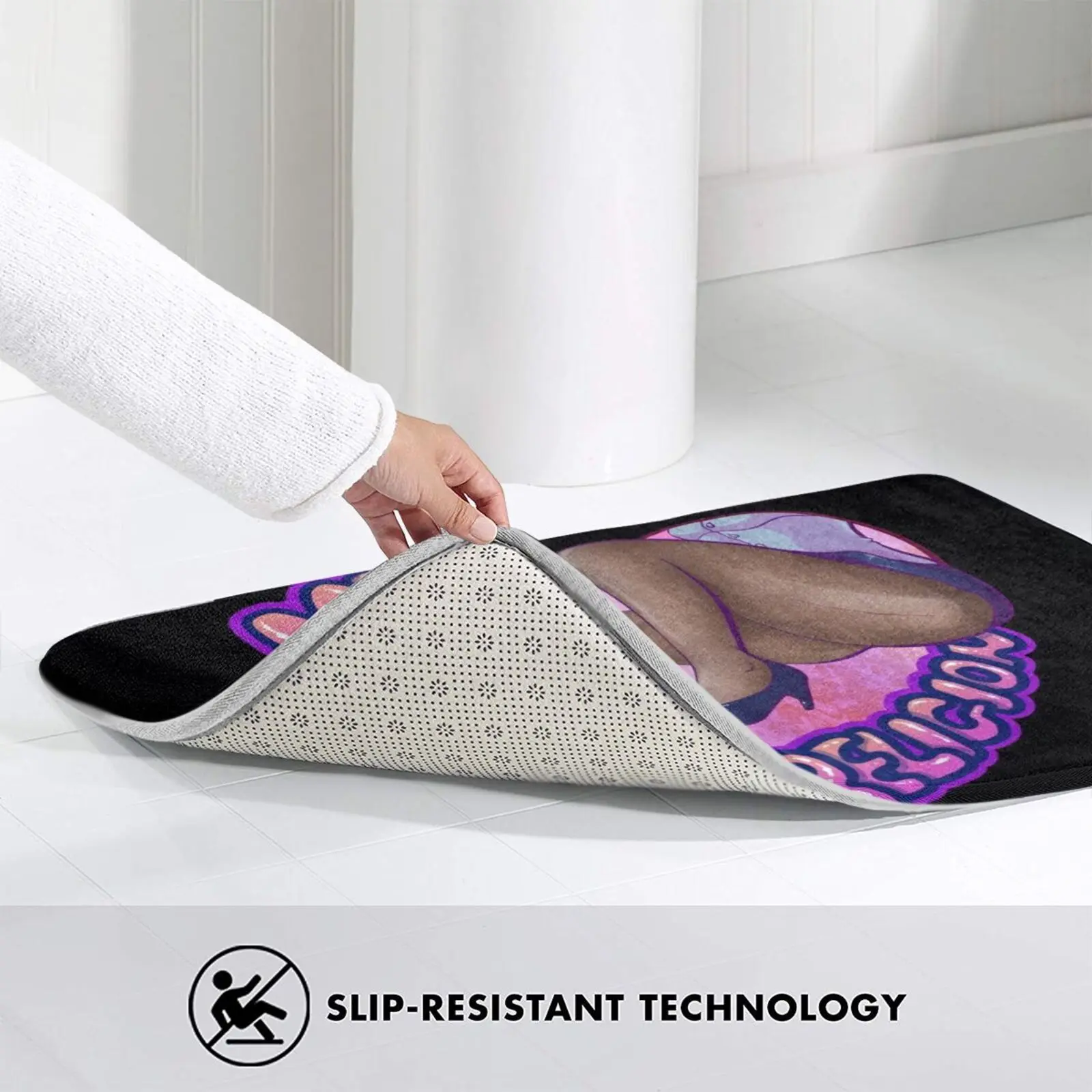 

Religion Tights Carpet Mat Rug Cushion Soft Business Attire Highheels High Heels Waifu Sexy Ecchi Religion Heart Love