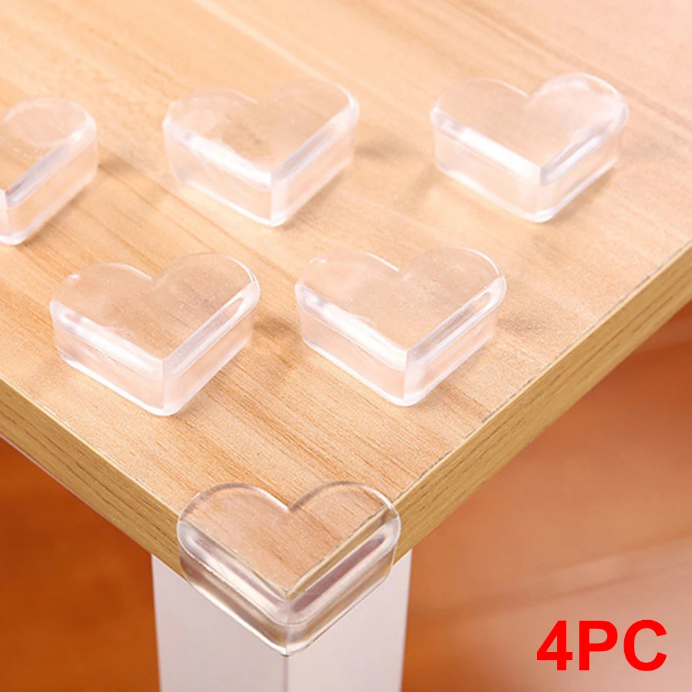 

4Pcs Love Heart Shape Child Safety Corner Protector Soft PVC Desk Table Guard Edge Protection Cover Safe Cushion