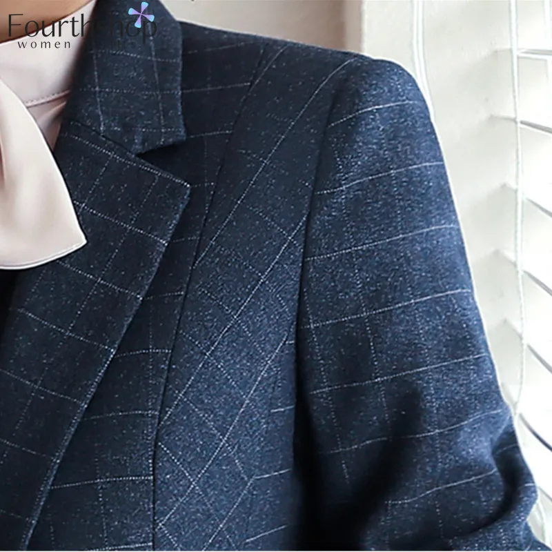 Костюм брючный женский в клетку модный офисный деловой костюм из 2 предметов с