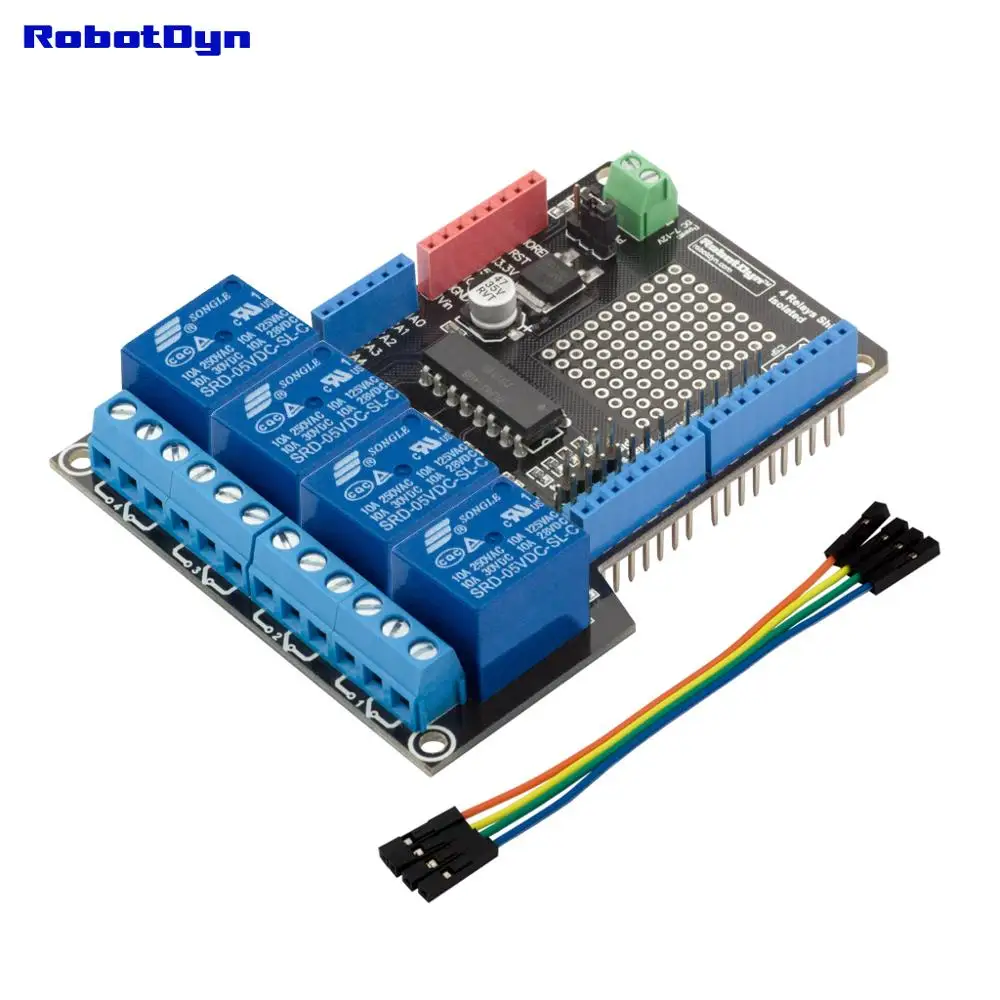 Релейный Щит для Arduino Uno, 4 реле(в сборе