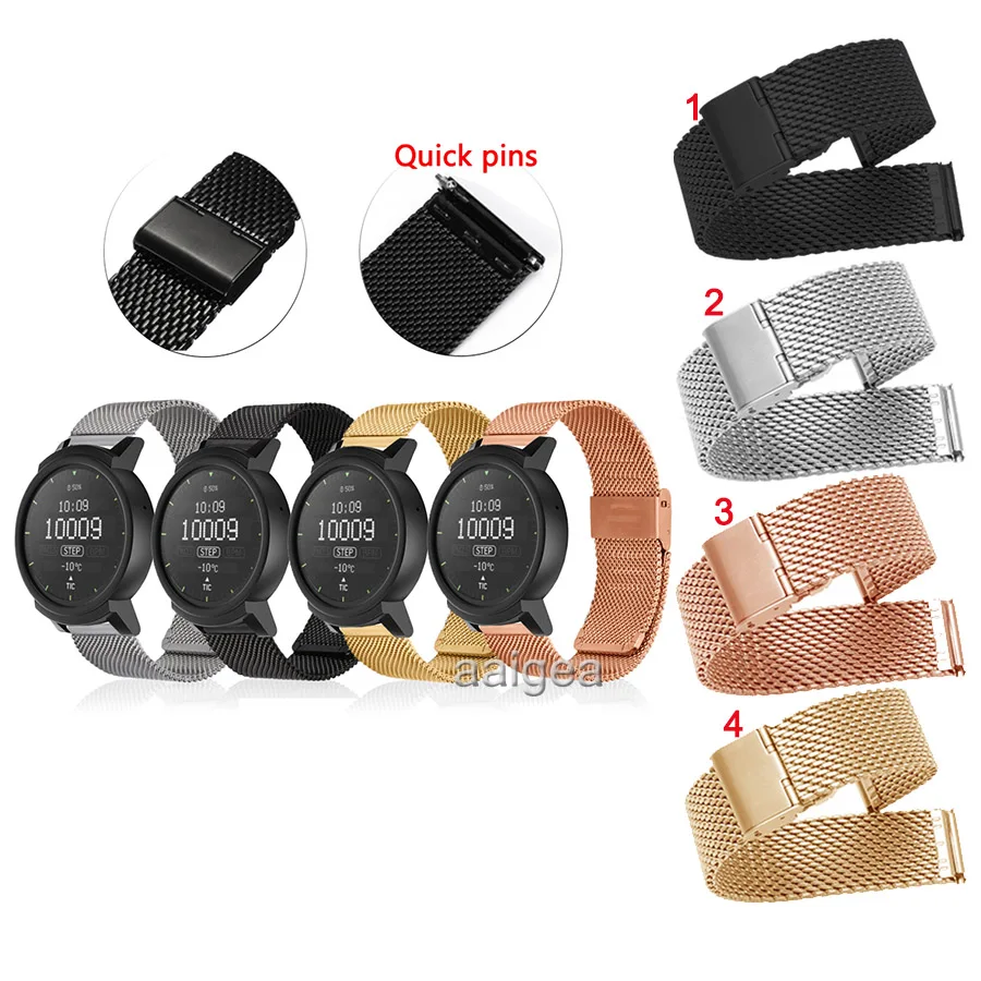 

Milanese Stainless Steel Band Strap For Ticwatch 2/Ticwatch E Watchbands 20mm 22mm