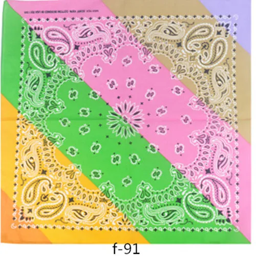 Красочные шарф квадратной формы в стиле хип хоп Пейсли Лоскутная бандана