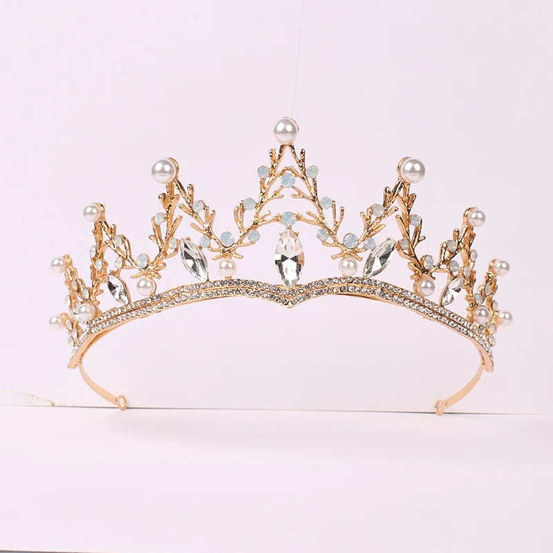 Свадебные диадемы и короны барочная головная повязка со стразами жемчугом